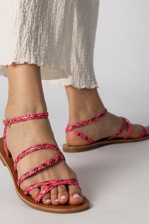 Sandalias rosas de suela plana, "Kates"