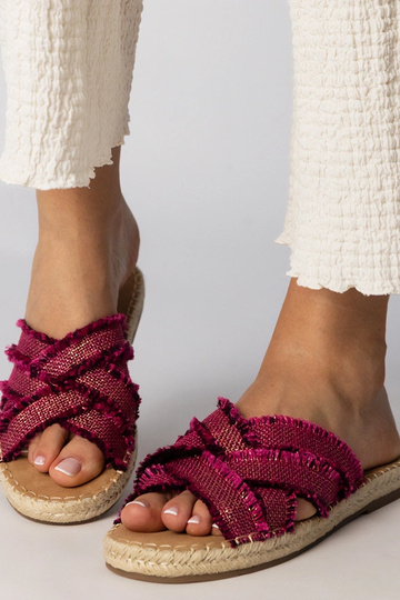 Zapatillas de esparto rosas, "Berunda" 2