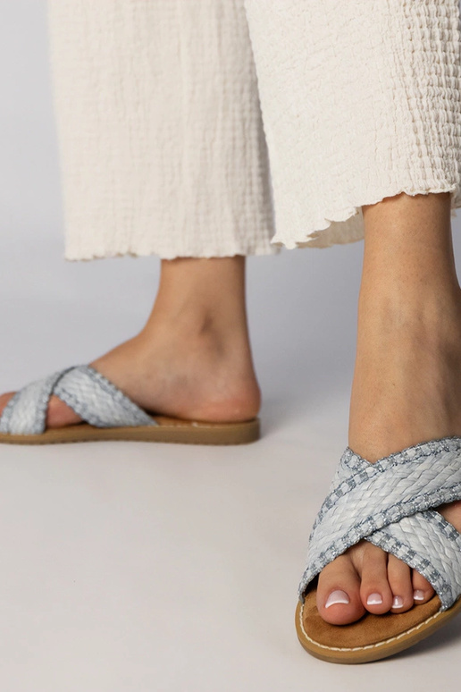 Zapatillas trenzadas azules para... Zapatillas trenzadas azules para...