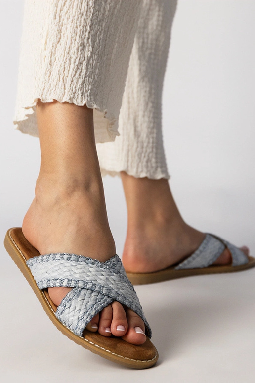 Zapatillas trenzadas azules para... Zapatillas trenzadas azules para...