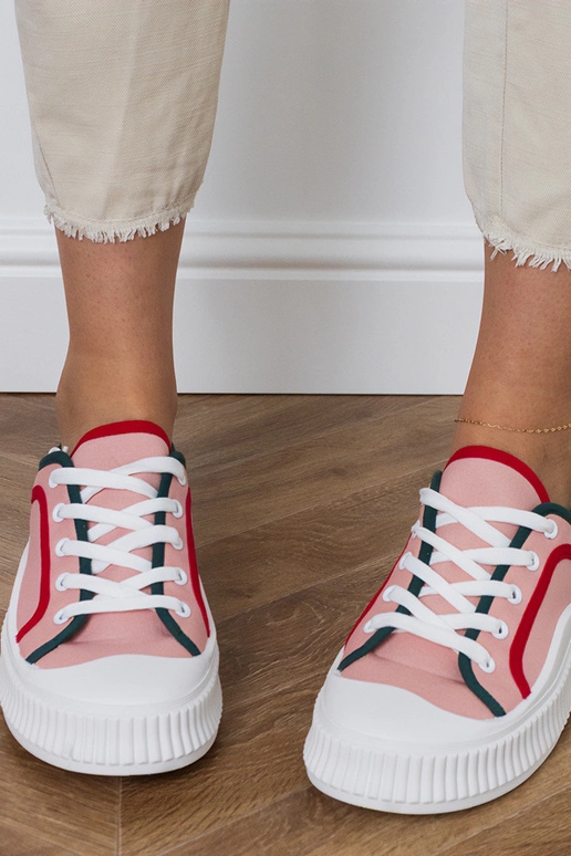 Zapatillas de mujer rosas con... Zapatillas de mujer rosas con...