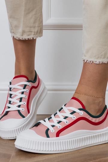 Zapatillas de mujer rosas con plataforma, "Salis" 2