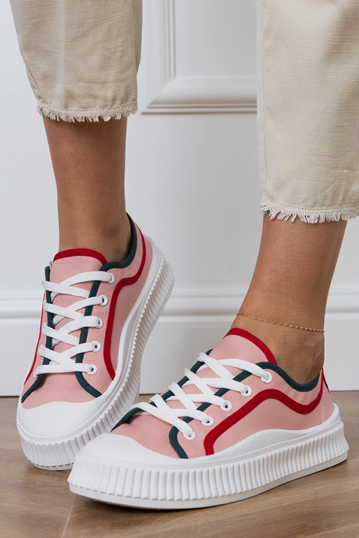 Zapatillas de mujer rosas con... Zapatillas de mujer rosas con...