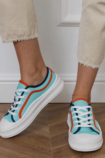 Zapatillas de mujer azules con plataforma, "Salis" 2