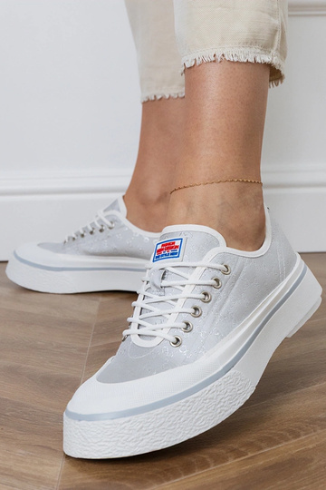 Zapatillas de mujer grises con plataforma, "Greta"