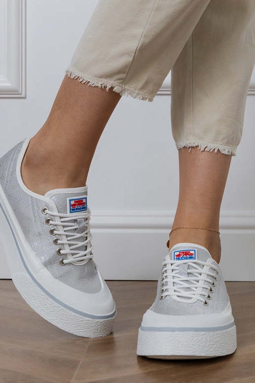 Zapatillas de mujer grises con... Zapatillas de mujer grises con...