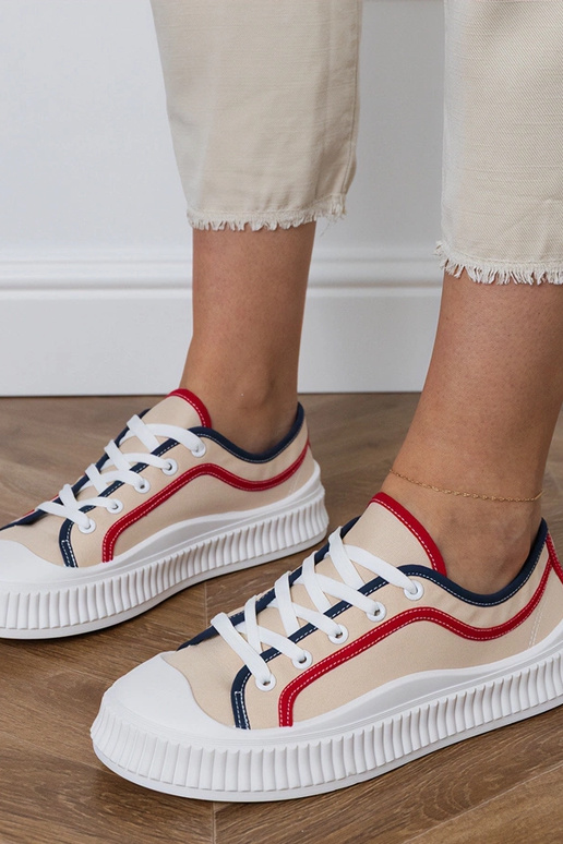 Zapatillas de mujer color arena con...