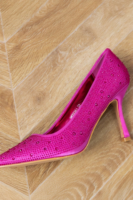 Sandalias de seda rosas con...