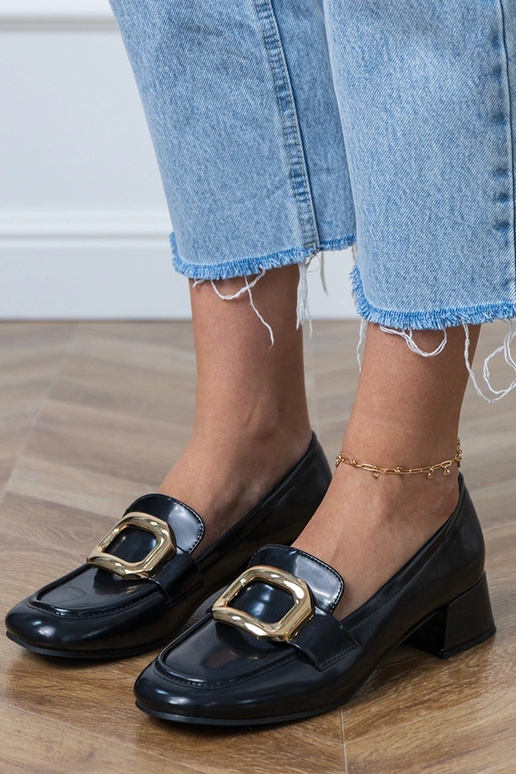 Botines negros para mujer de tacón...