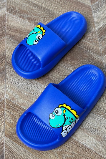 Chanclas infantiles azules con estampados Milos 2
