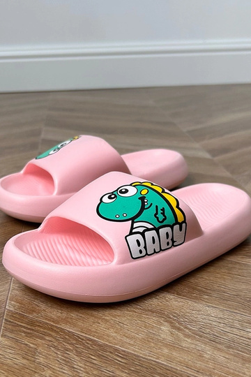 Chanclas infantiles rosas con estampados Milos 2