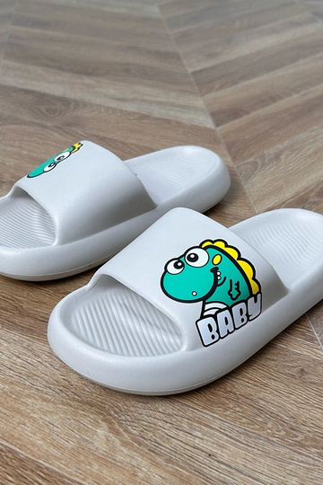 Chanclas infantiles grises con estampados Milos