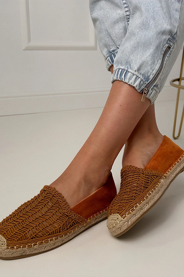 Espadrilles marrones de encaje en plataforma Plevis 2