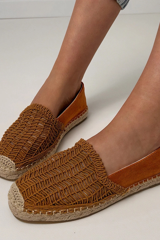 Espadrilles marrones de encaje en...