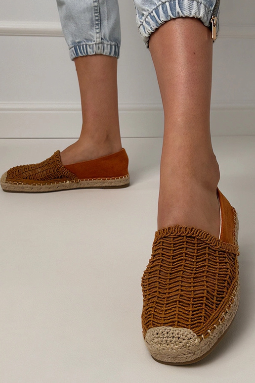 Espadrilles marrones de encaje en...