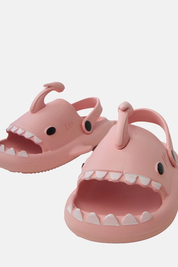 Zapatillas infantiles rosas con motivos de tiburones Tossi 2