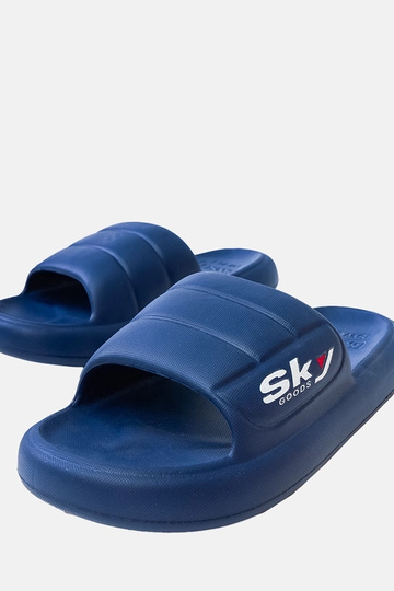 Zapatillas de goma azul... 2