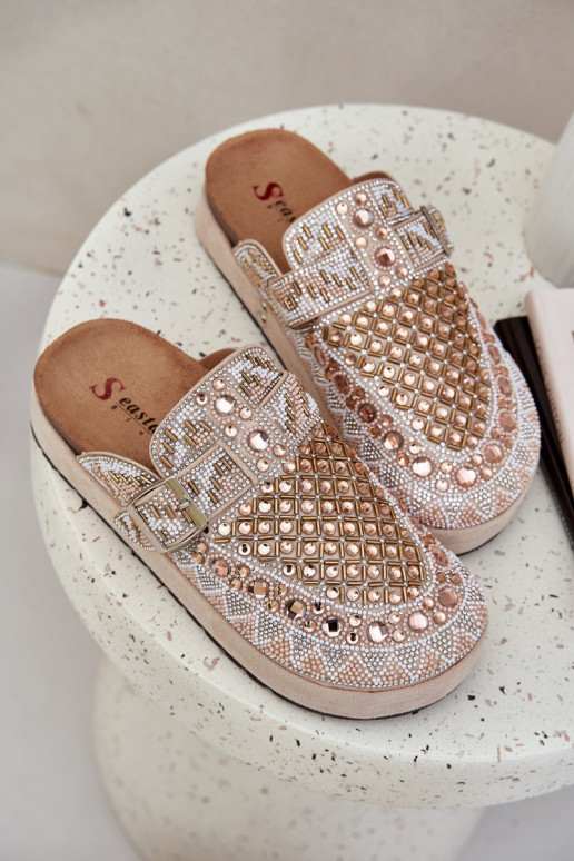 Decorado Zapatillas con una plataforma beige Terfitra