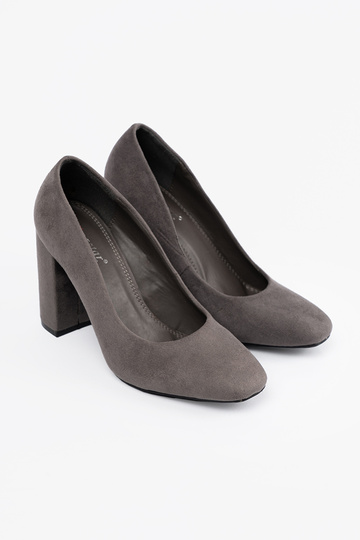 Tacones de ante gris 2