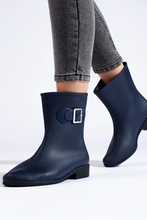 botas de goma azul marino Shelovet