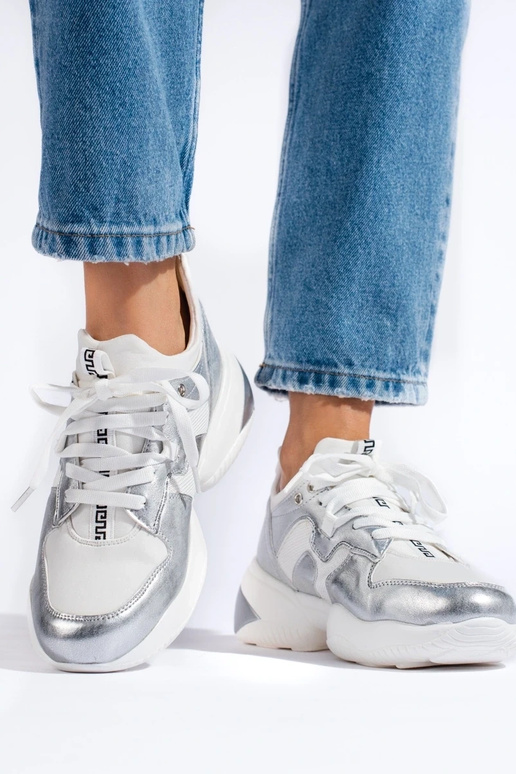 Zapatillas Shelovet color plata... Zapatillas Shelovet color plata...