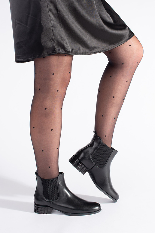 Botas Chelsea negras con tacón...