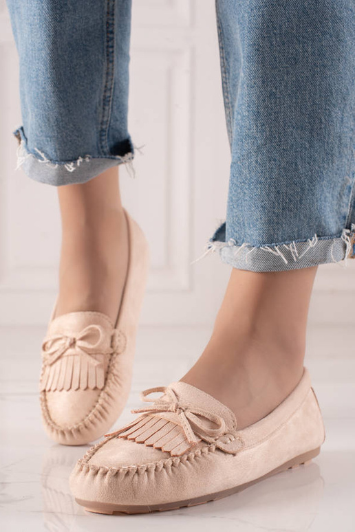 Mocasines Shelovet con cinta en beige