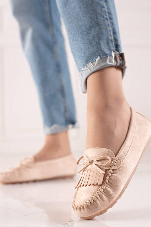 Mocasines Shelovet con cinta en beige