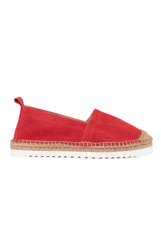 Alpargatas con plataforma de T. Sokolski en rojo.
