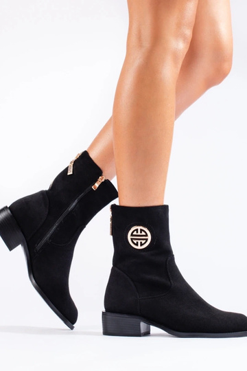 zapatos altos mujer ante negro 2