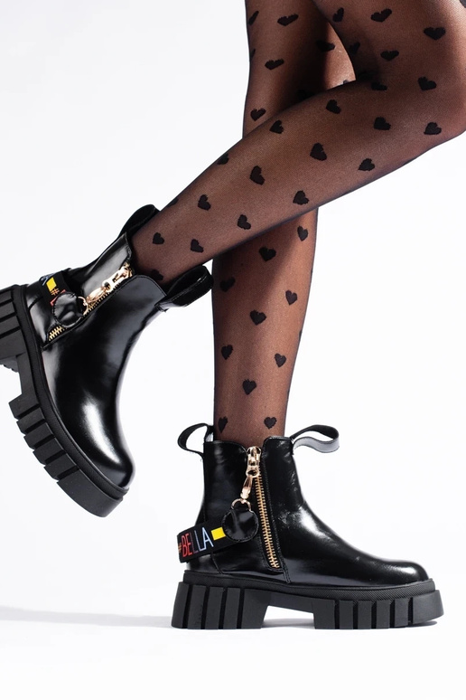 botas negras con plataforma