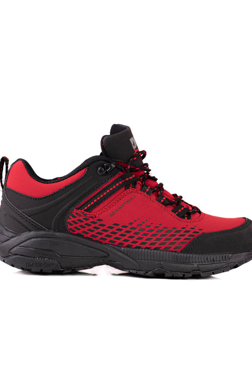 Botas de trekking rojas con... Botas de trekking rojas con...