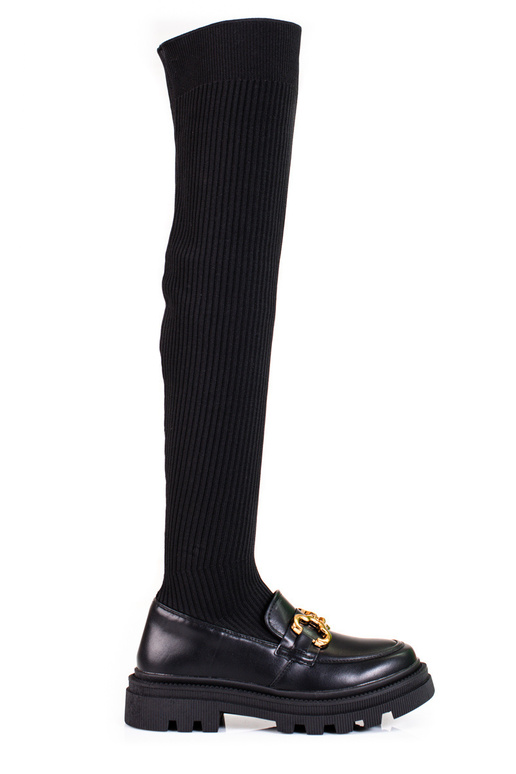 botines negros con parte superior... botines negros con parte superior...