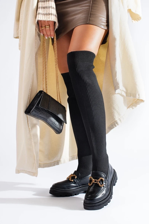 botines negros con parte superior... botines negros con parte superior...