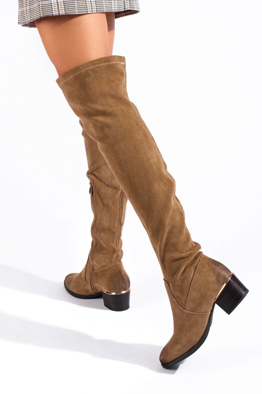 botas de ante Vinceza beige botas de ante Vinceza beige