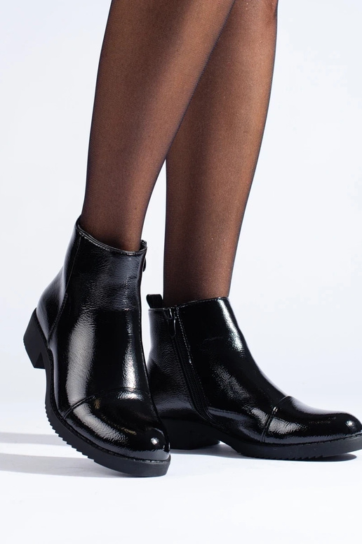 zapatos bajos de mujer con efecto lacado zapatos bajos de mujer con efecto lacado