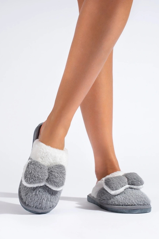 Pantuflas con cinta Shelovet color gris