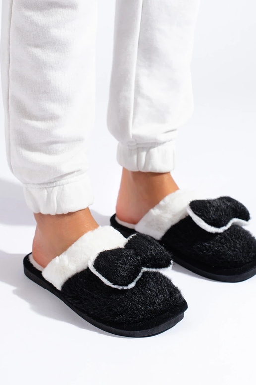 Pantuflas con cinta Shelovet color negro