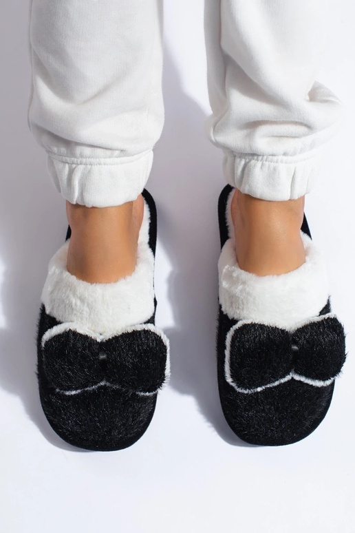 Pantuflas con cinta Shelovet color negro