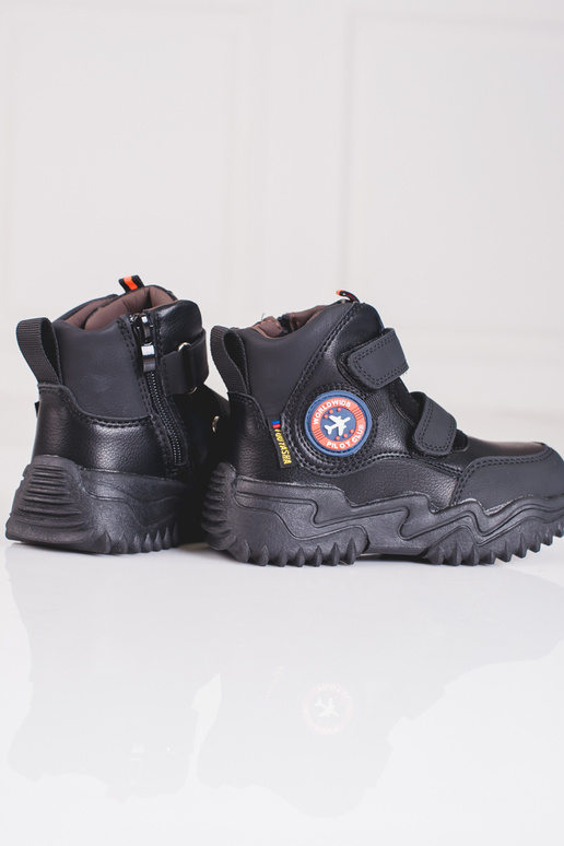 Zapatos altos para niño velcro color...