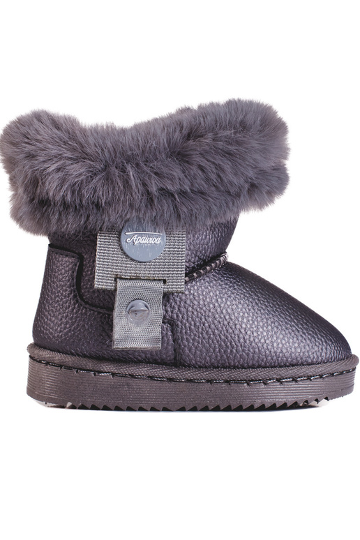 botas de nieve grises para niñas con...