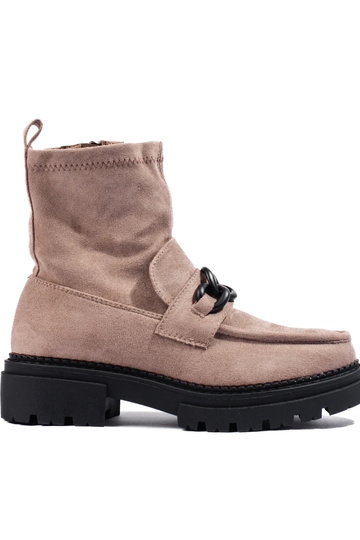 zapatos plataforma mujer beige