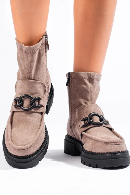 zapatos plataforma mujer beige