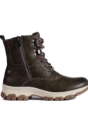 botines con cordones y...
