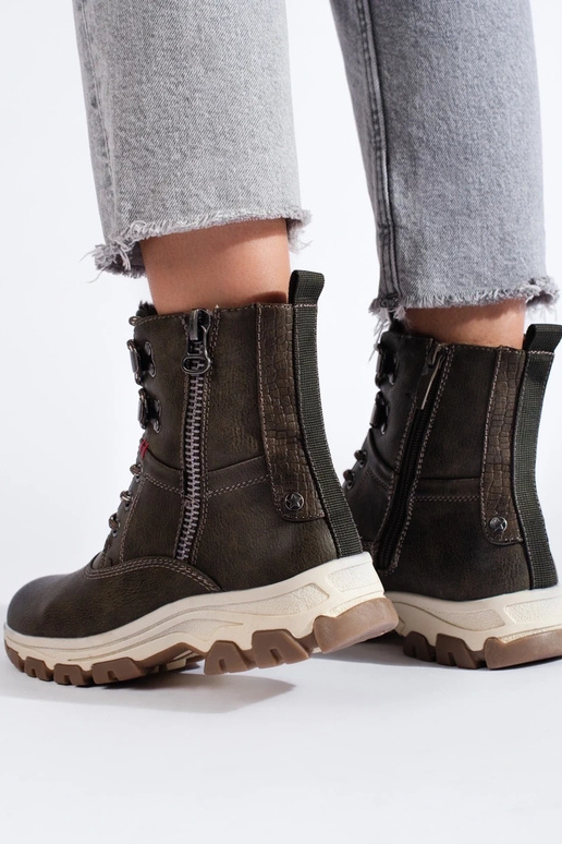 botines con cordones y cremallera... botines con cordones y cremallera...