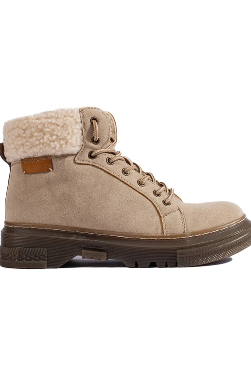 botas beige con piel de oveja