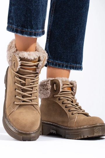 botas marrones con piel de... 2