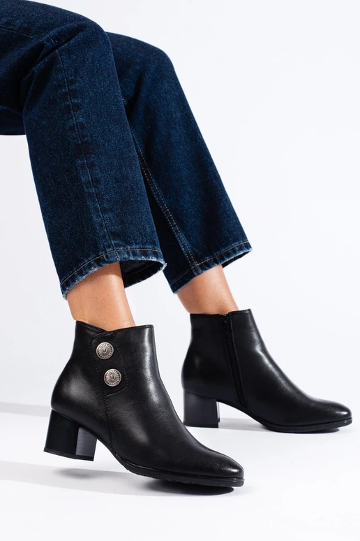 Zapatos clásicos de tacón negro para...