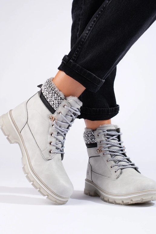botas para mujer en color gris con pelo botas para mujer en color gris con pelo