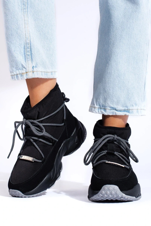 Botas de nieve de mujer negras BIG... Botas de nieve de mujer negras BIG...